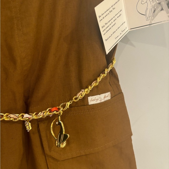 Baby Phat y2k Brown Cargo Shorts with Chain Detail - Picture 2 of 5